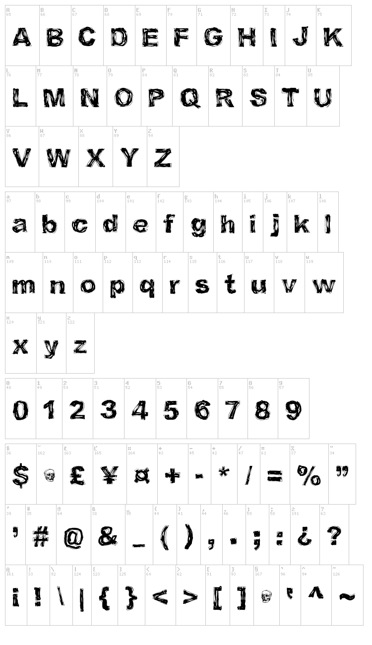 I believe in life before death font map
